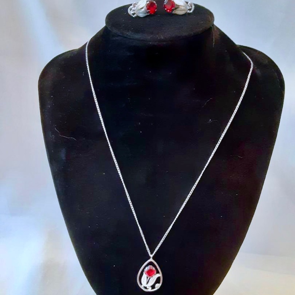 💲SALE💲 Vintage VanDell Demi Parure Sterling Necklace and Earring Set